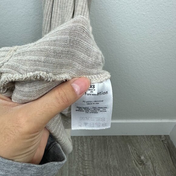 Reformation Bliss Dress XS Ribbed Knit Maxi High Sexy Slit Soft Stretchy - Picture 6 of 9